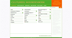 Desktop Screenshot of cultureelwoordenboek.nl